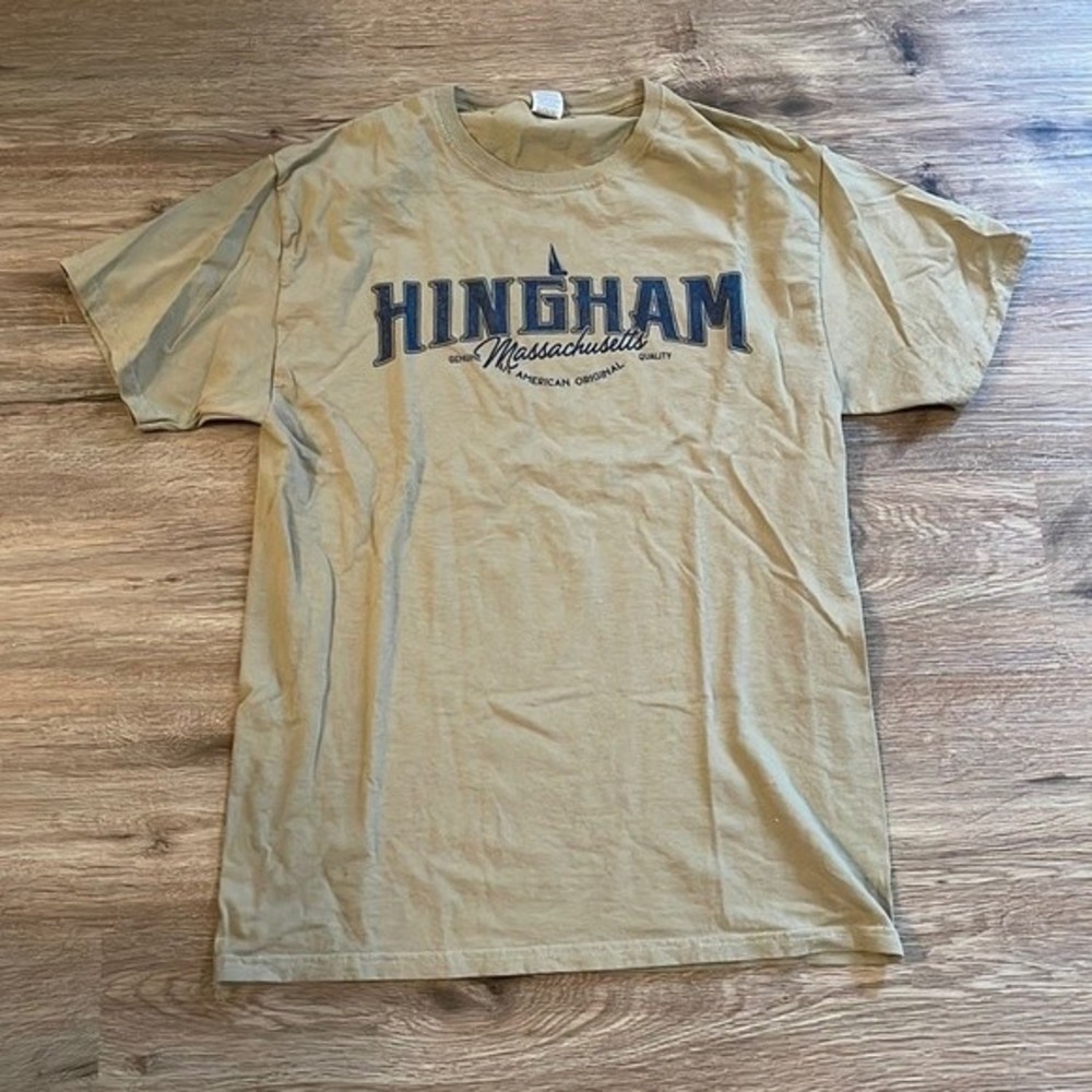 Hingham MA Fruit of the Loom Taupe Cotton T-Shirt